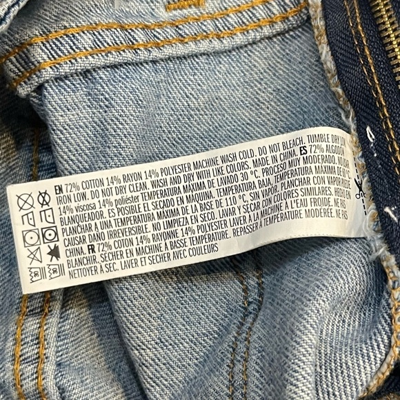 Forever 21 Zipper Mini Skirt Size Large Denim New - Picture 9 of 9